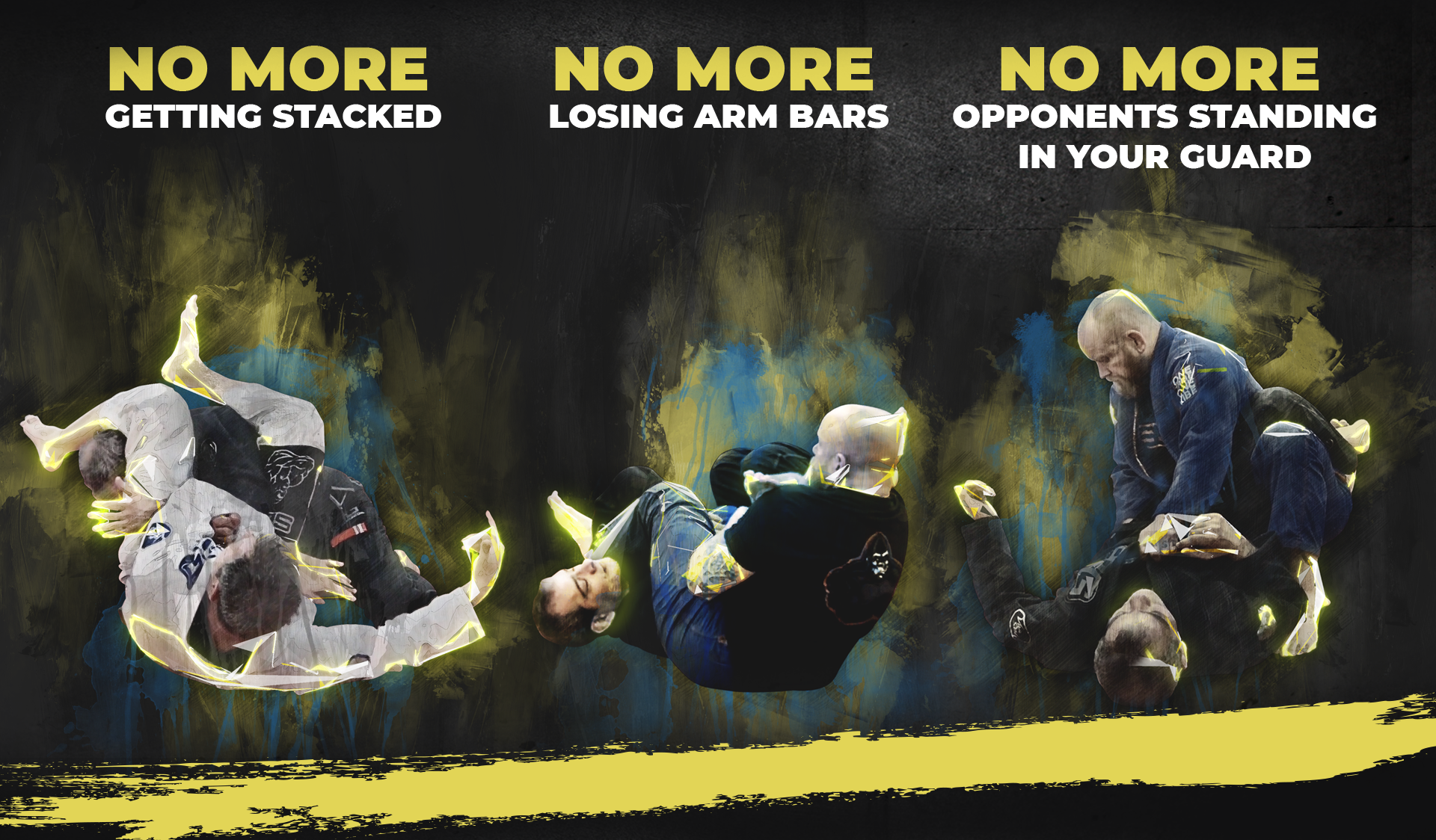 No More Losing Arm Bars – No more opponents standing in your guard. 